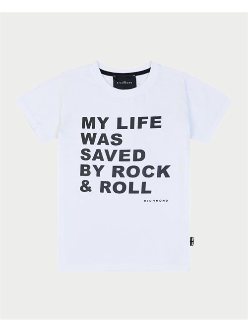 T-shirt John Richmond pour enfants avec slogan sur la poitrine JOHN RICHMOND | RBP25094TSWHITE